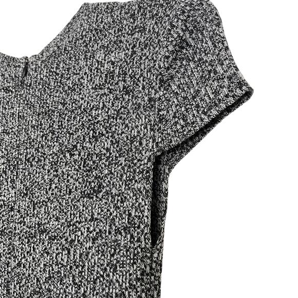 Escada Sport Black White Mixed Media Pleated Abstract Short Sleeve Dress Size 38 - Picture 4 of 13